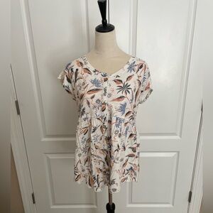 Anthropologie Paisley Button Shirt Size L